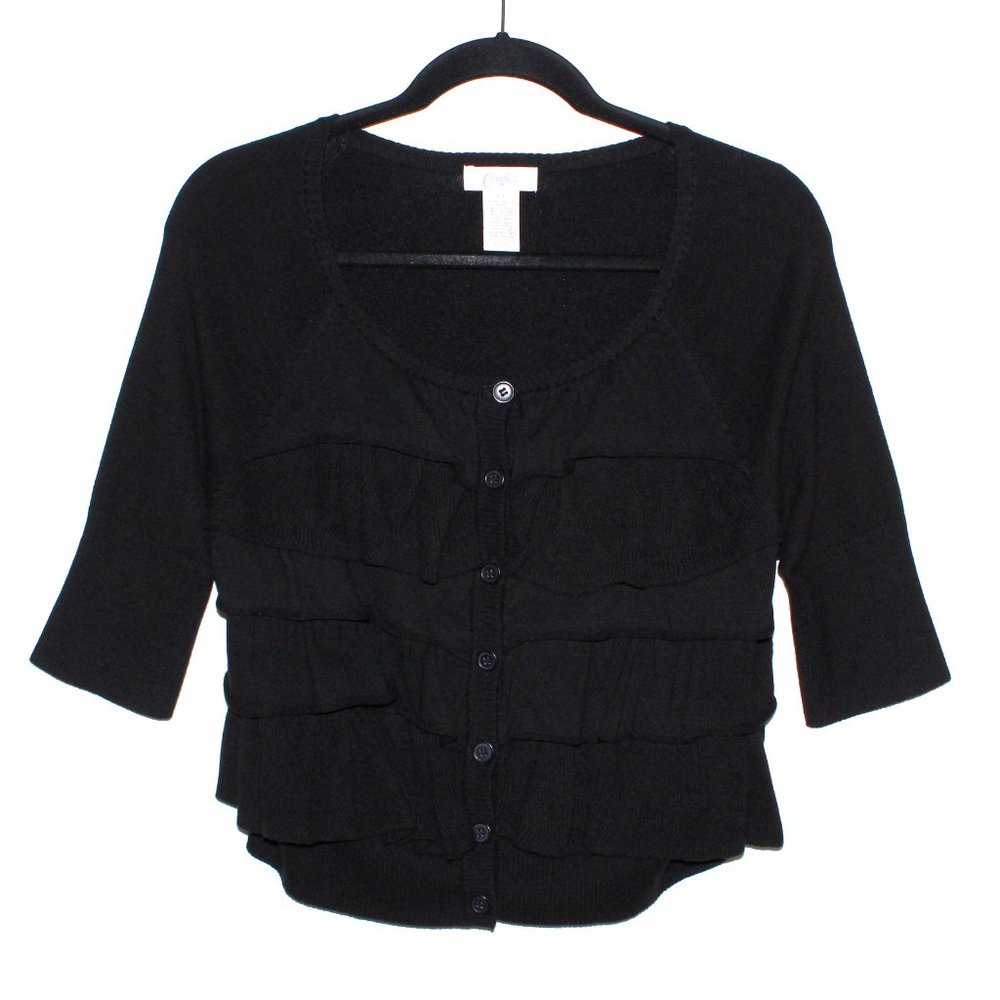 Candie's Vintage Y2K Ruffle Front Cardigan